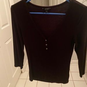 Black guess 3/4 sleeve top